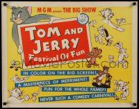 9h100 TOM & JERRY FESTIVAL OF FUN 1/2sh '62 many violent cartoon images of Tom & Jerry, rare!