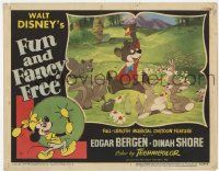 9h067 FUN & FANCY FREE LC #7 '47 Disney, great cartoon image of bear greeting other forest animals!