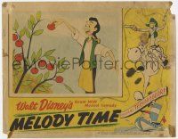 9h072 MELODY TIME LC #6 '48 Walt Disney, cool cartoon art of young Johnny Appleseed!