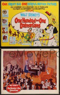 9h080 ONE HUNDRED & ONE DALMATIANS 9 LCs '61 classic Walt Disney canine cartoon, rare complete set!