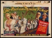 9j395 UNE NUIT AU MOULIN-ROUGE Belgian '57 Jean-Claude Roy French musical, Tilda Thamar!