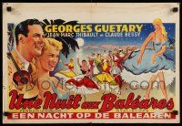 9j396 UNE NUIT AUX BALEARES Belgian '57 musical comedy art, Georges Guetary, Claude Bessy!