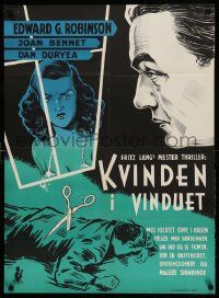9j246 WOMAN IN THE WINDOW Danish R50s Fritz Lang, Edward G. Robinson, sexy Joan Bennett!
