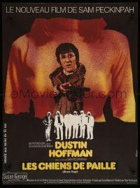 9j945 STRAW DOGS French 23x31 '72 directed by Sam Peckinpah, c/u of Dustin Hoffman w/shotgun!