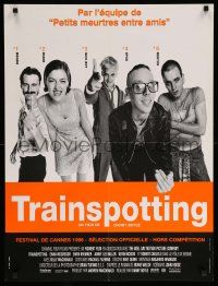 9j959 TRAINSPOTTING French 24x31 '96 heroin drug addict Ewan McGregor, Danny Boyle, top cast!