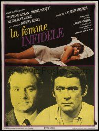 9j963 UNFAITHFUL WIFE French 24x32 '70 Claude Chabrol's La Femme Infidele, sexy Stephane Audran!