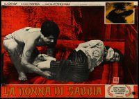 9j476 WOMAN IN THE DUNES set of 10 Italian 19x27 pbustas '67 Teshigahara, Okada & Kishida!