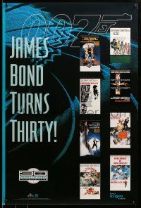 9k704 30 YEARS OF BOND 24x36 video poster '92 James Bond, Connery, poster images!