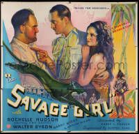9k019 SAVAGE GIRL 6sh '32 sexy African jungle native Rochelle Hudson is wanted by two men!