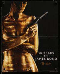 9k818 50 YEARS OF JAMES BOND 16x20 English commercial poster '11 painted woman and titles!