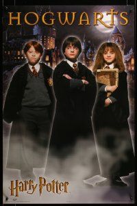 9k886 HARRY POTTER & THE PHILOSOPHER'S STONE 23x34 commercial poster '01 Radcliffe, Grint, Watson!