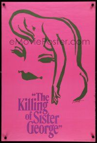9k904 KILLING OF SISTER GEORGE 24x36 commercial poster '69 Robert Aldrich directed, J. Caroff art!