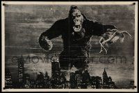 9k908 KING KONG 25x38 commercial poster '80s Fay Wray, Armstrong, giant ape on rampage!