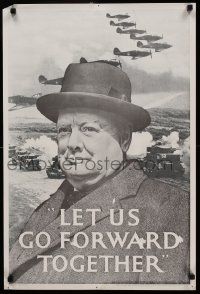 9k912 LET US GO FORWARD TOGETHER 20x30 commercial poster '72 image of the leader, battlefield!
