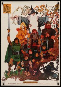 9k916 LORD OF THE RINGS 21x32 commercial poster '78 J.R.R. Tolkien, Fellowship of the Ring!