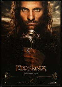9k918 LORD OF THE RINGS: THE RETURN OF THE KING 27x39 French commercial poster '03 Viggo Mortensen!