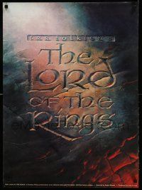 9k917 LORD OF THE RINGS 22x30 commercial poster '78 JRR Tolkien, cool art of title carved in stone