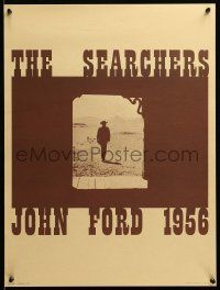 9k959 SEARCHERS 18x24 commercial poster '72 John Ford classic, different image of John Wayne!
