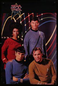 9k967 STAR TREK 24x36 commercial poster '86 William Shatner, Nimoy, Kelley, Nichols, top cast!