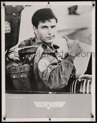 9k984 TOP GUN 24x31 Swedish commercial poster '86 image of Tom Cruise as Naval Aviator!