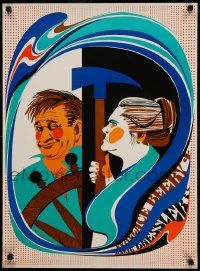 9k993 WALLACE BEERY/MARIE DRESSLER 21x28 commercial poster '68 colorful art by Elaine Hanelock!