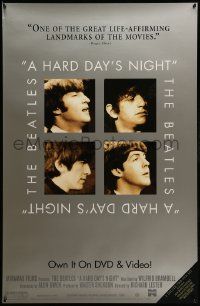 9k741 HARD DAY'S NIGHT 26x40 video poster R02 great image of The Beatles in their first film!