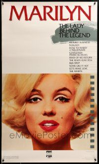 9k760 MARILYN 23x38 video poster R87 great sexy close up image of young Monroe!