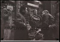 9k763 MIDNIGHT COWBOY 19x27 video poster R07 Dustin Hoffman candid w/John Schlesinger, classic!