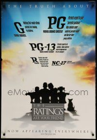 9k015 RATINGS ARE YOUR FRIEND 27x39 1sh '00 MPAA film rating informational poster!