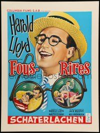9k681 FUNNY SIDE OF LIFE 16x21 REPRO poster '00s great wacky artwork of Harold Lloyd!