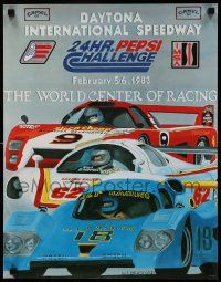 9k483 24 HOURS OF DAYTONA 18x23 special '83 cool racing car art by W.E. Bradford!