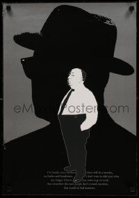 9k489 ALFRED HITCHCOCK 18x25 special '80s great image of famous director!