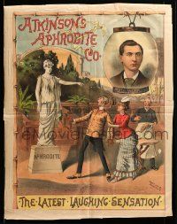 9k041 ATKINSON'S APHRODITE CO 20x26 stage poster 1880s art of Aphrodite statue coming to life!