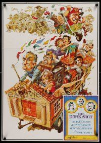 9k498 BANK SHOT 2-sided 23x33 special '74 art of George C. Scott taking the bank by Jack Davis!