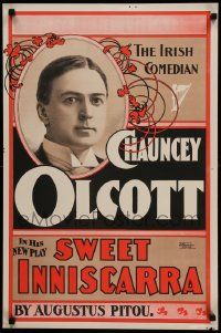9k057 SWEET INNISCARRA 20x30 stage poster 1897 starring Chancey Olcott, The Irish Comedian!