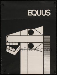 9k062 EQUUS 30x40 stage poster '74 really cool geometric art of horse's head by Gilbert Lesser!