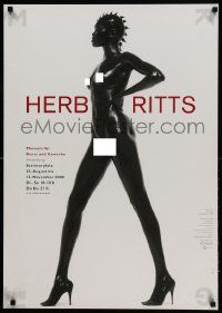 9k321 HERB RITTS 24x33 German museum/art exhibition '00 sexy full-length nude image!