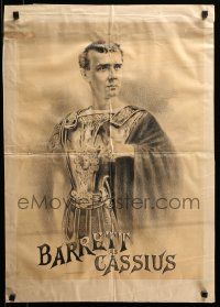 9k047 JULIUS CAESAR 19x28 stage play poster 1880s great art of Lawrence Barrett as Cassius!