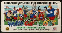 9k594 LOONEY TUNES 18x34 special '94 Taz, Bugs, Daffy & more on soccer football field!