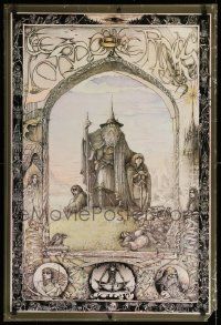 9k595 LORD OF THE RINGS 24x35 English special '76 wonderful fantasy art by Cauty!
