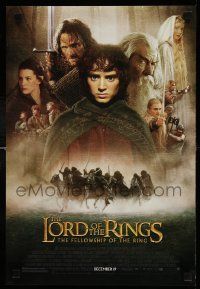 9k675 LORD OF THE RINGS: THE FELLOWSHIP OF THE RING advance mini poster '01 Tolkien, cast montage!