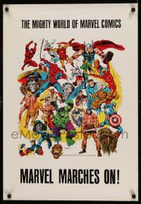 9k602 MARVEL COMICS 21x30 special '75 Buscema and Sinnot art of many comic book characters!
