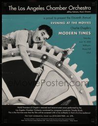 9k607 MODERN TIMES 17x22 special '00 Charlie Chaplin with wrenches on gear!