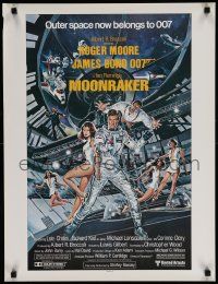 9k609 MOONRAKER 21x27 special '79 art of Roger Moore as Bond with sexy women by Goozee!