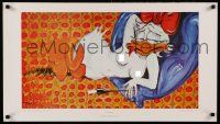 9k375 ODALISQUE 18x32 Japanese art print '90s Beck art of topless Daisy Duck w/cigarette!