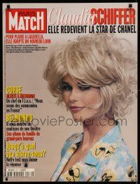 9k454 PARIS MATCH 23x31 French advertising poster '96 October issue, sexiest Claudia Schiffer!