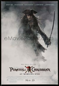 9k618 PIRATES OF THE CARIBBEAN: AT WORLD'S END 2-sided 19x27 special '07 Depp, Knightley & more!