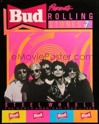 9k407 ROLLING STONES 22x28 Canadian music poster '89 Jagger, rock 'n' roll, Steel Wheels!
