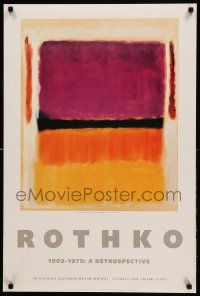 9k328 ROTHKO 22x33 museum/art exhibition '78 Violet, Black, Orange, Yellow on White and Red!
