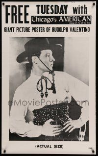 9k633 RUDOLPH VALENTINO 26x42 special '60s the leading man in iconic pose!